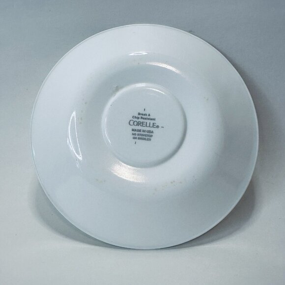 Corelle by Corning Green Rim White Swirl Callaway Ivy SET OF 3 Saucers 6 1/4" - Picture 14 of 14